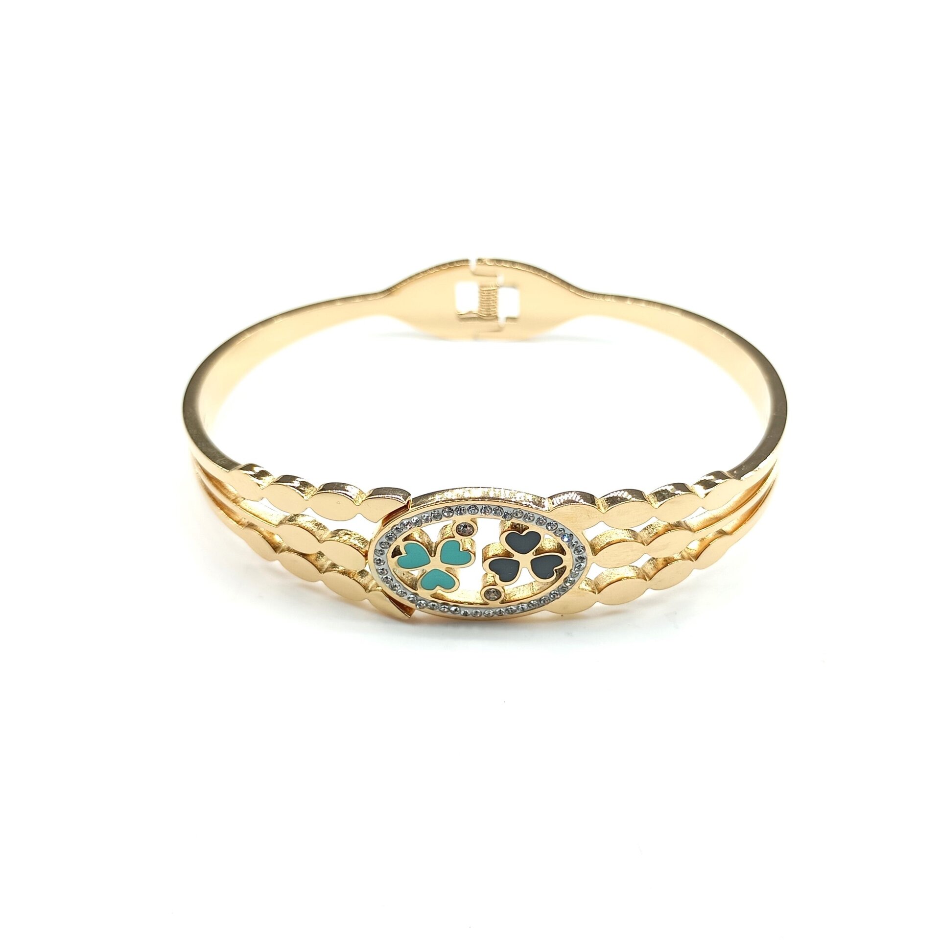 Brazalete verde y negro dorado - 2
