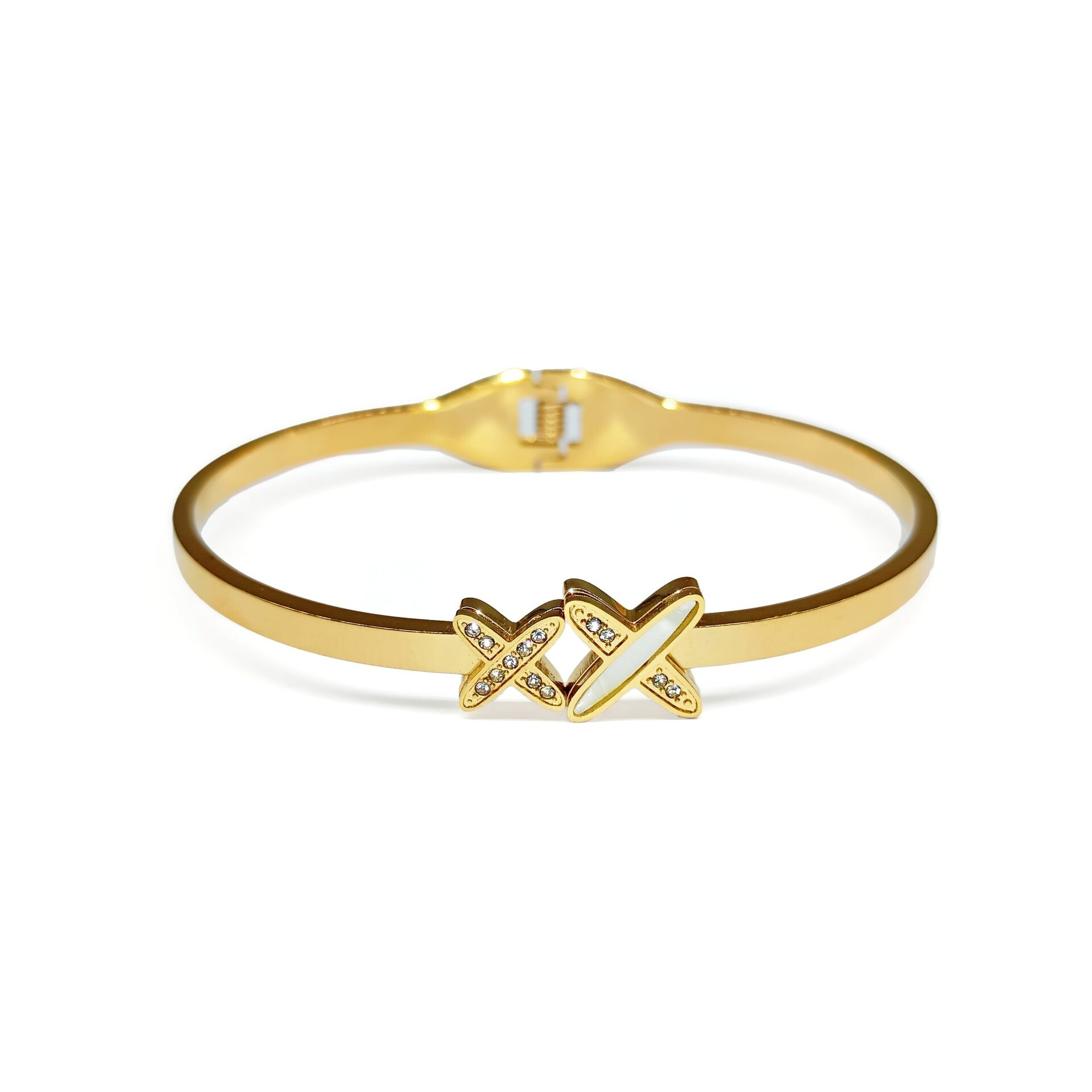 Brazalete cruces dorado - 2