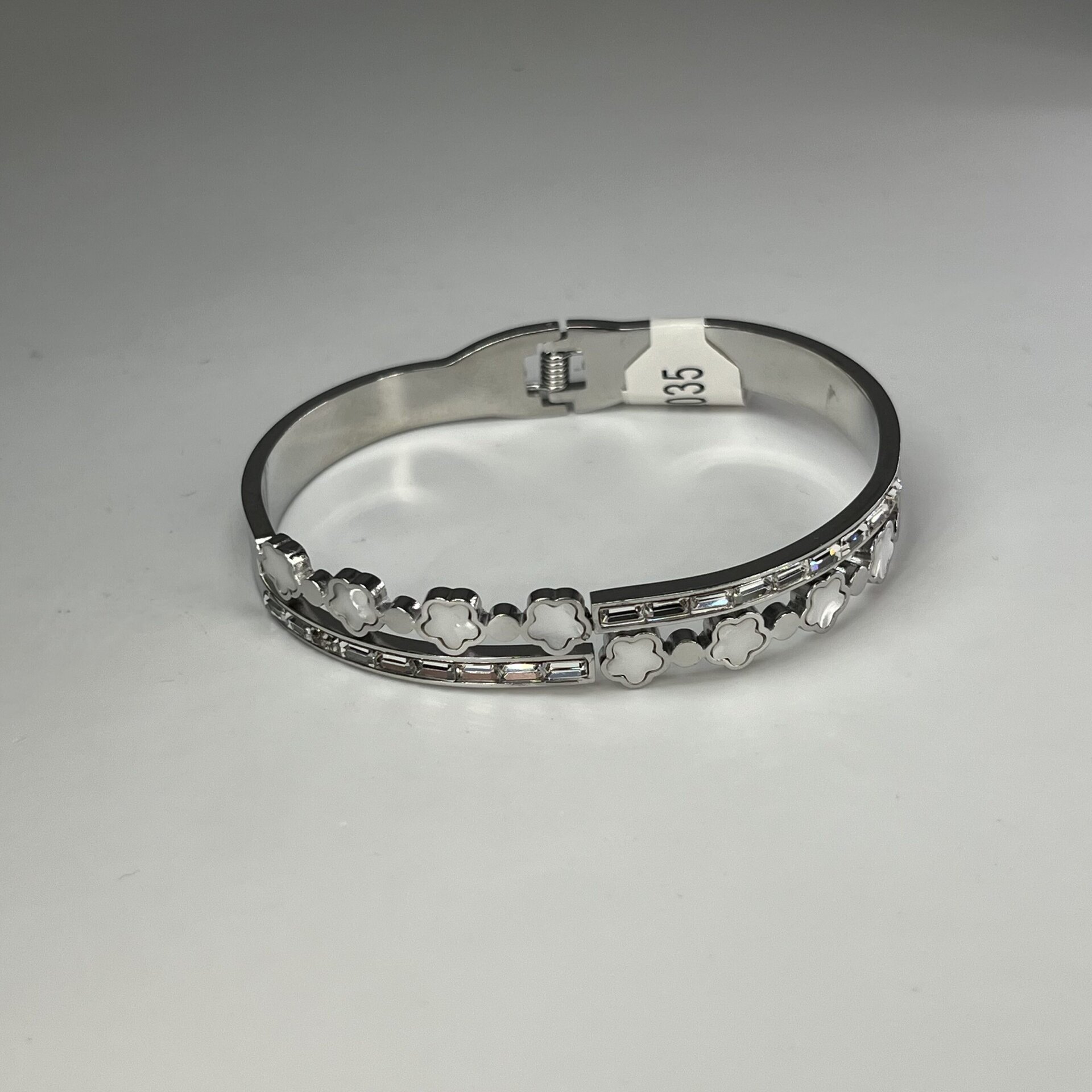 Brazalete blanco plateado - 2